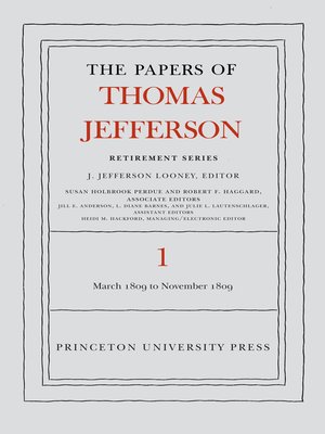 cover image of The Papers of Thomas Jefferson, Retirement Series, Volume 1